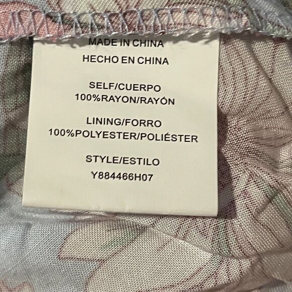 Luxology Sky Blue Floral Flowy Boho Chic Spring Summer Dress Size Small NWT - Picture 6 of 7